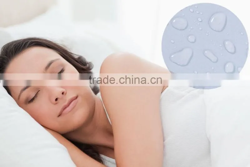 Good quality plain white waterproof bed sheet for home and hotel