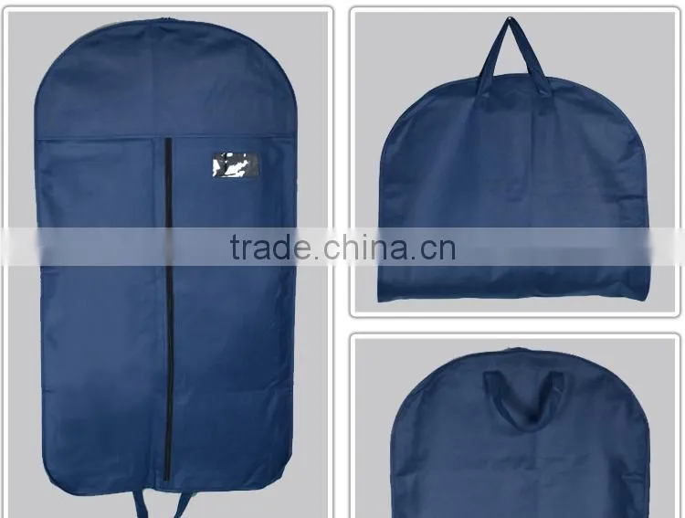 custom natural clear nylon garment bags with pockets