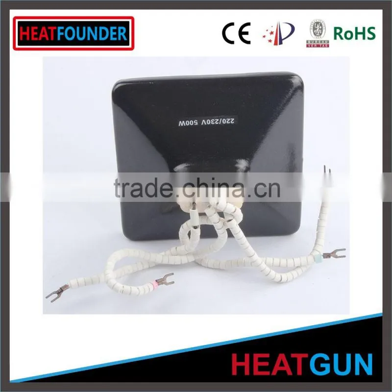 220V 500W LONG WORKING LIFE LARGE FLAT CE CERTIFICATION HOT SALE ELECTRIC INFRARED CERAMIC HEATER PLATE WITH THERMOCOPULE