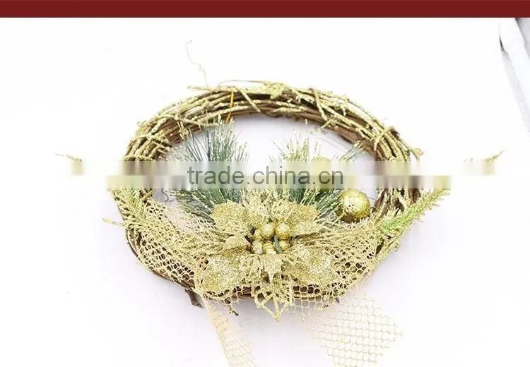 Glitter Christmas Garland Pine Flower Xmas Tree Decorations Party Ornaments Artificial Wholesale Suppliers