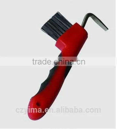 12 pcs plastic horse dandy brush in show box /assorted color