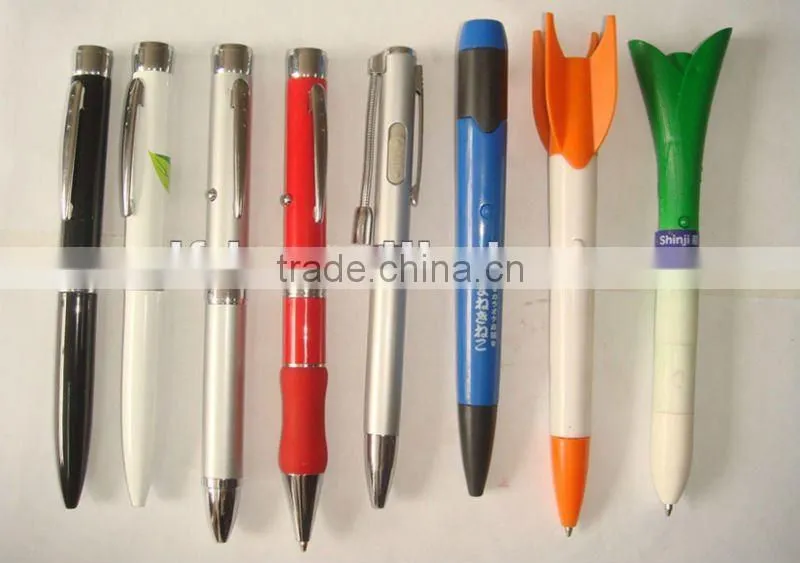 hallmark corrosion pen with 3 color led glowing ,office stationery accessories promotional and advertising ballpen ,light up pen