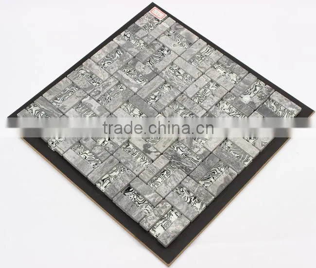 Marble mixed colour glass mosaic