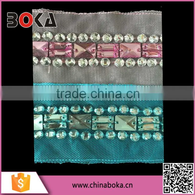 BOKA rhinestone beaded patches factory direct sell applique