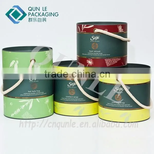 Large Round Cardboard Gift Packaging Boxes with metal lid