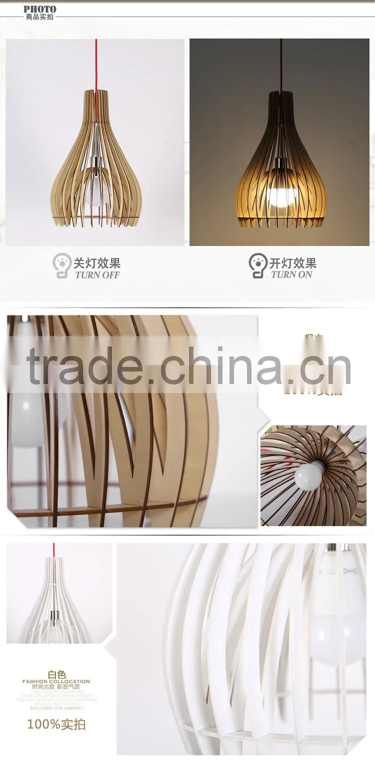 new design wood pendant lamp for shop or cafe JK-8005B-12 LED pendant light