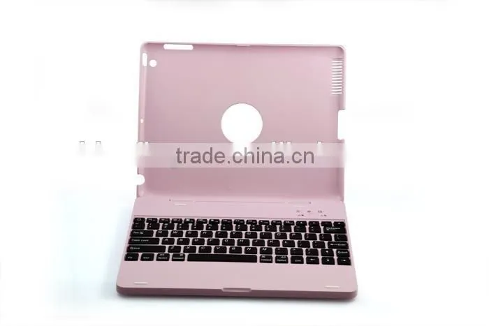 Clamshell wireless Bluetooth keyboard case for iPad234 with 4000mah battery,rechargable folio calmshell Bluetooth keyboard