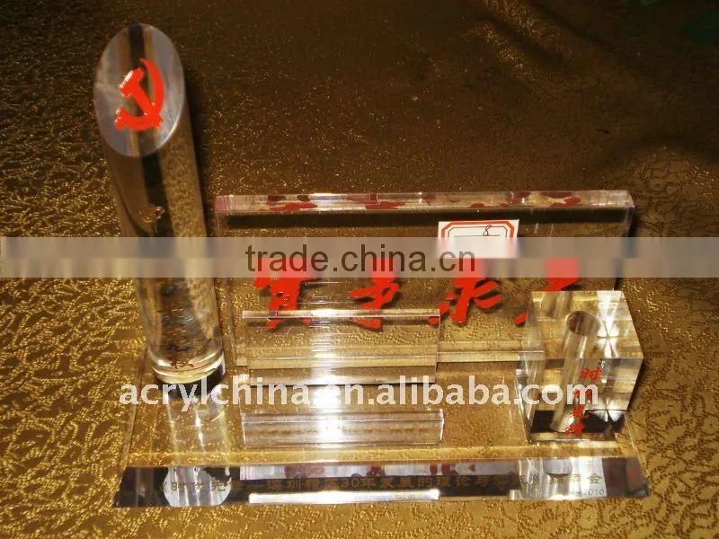 photo frame display stand with a pen holder / namecard and pen holder
