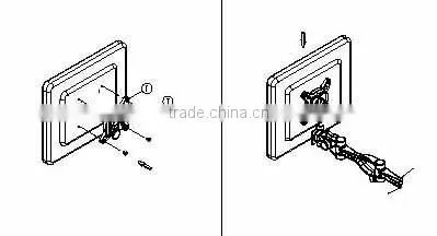 Quick release LCD monitor arm