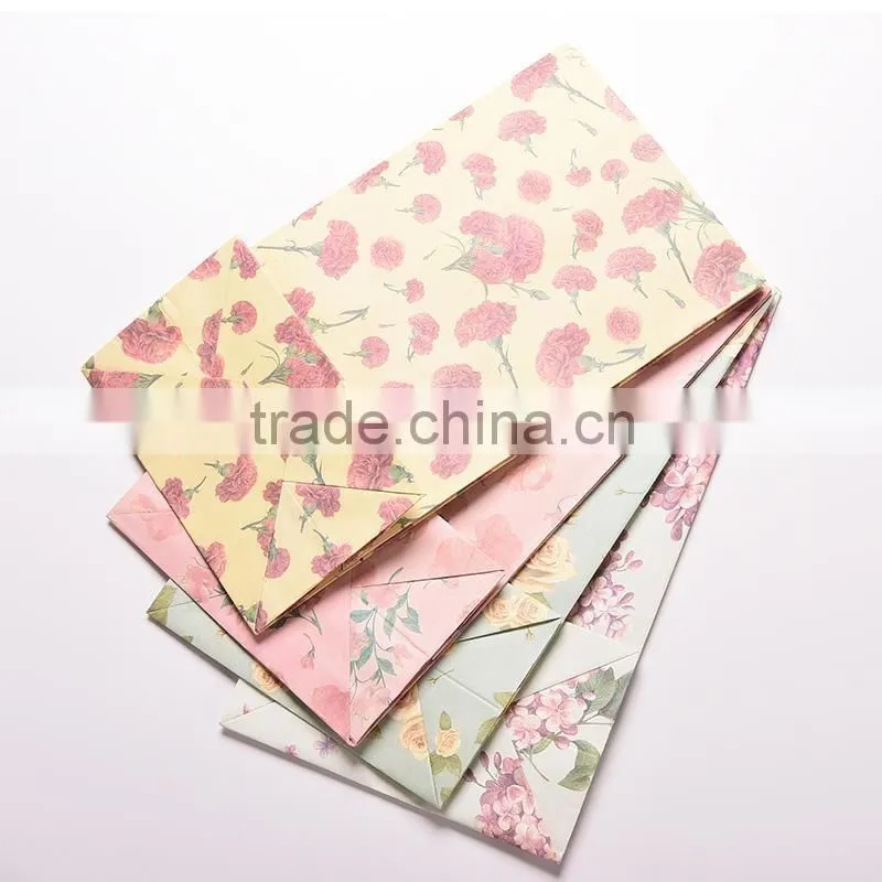 New Flower printing paper bags Gift Bags Party Lolly Favour Wedding Packaging Wholesale