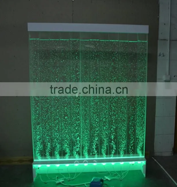 home decorative acrylic LED water bubble wall, Red Bubbling Water Fountain