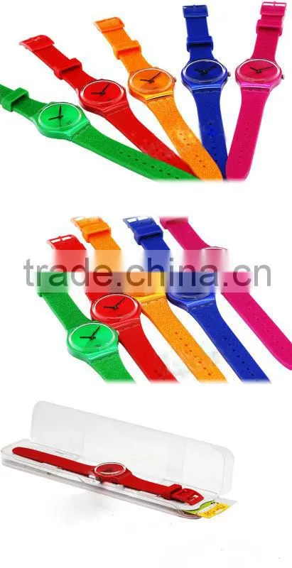 The neon color with rubber band hot sales caswstch series watch