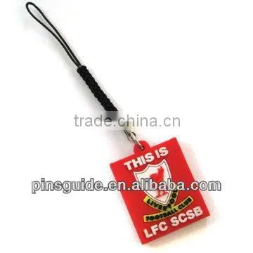 Supplier 2014 lastest colors ornamental luminous pvc couple mobile phone chain