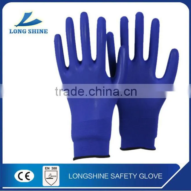 High quality oil resistant 18G seamless blue nylon inner gloves liner price