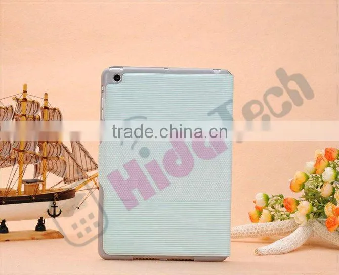 Wholesale Fashion Buckle Case for iPad Mini,Fashion 3 Fold Buckle Book Style Leather Case for iPad Mini