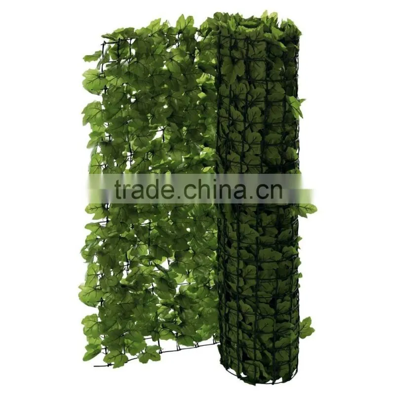 apple green faux Single Sided Privacy Fence Screen leaf hedge
