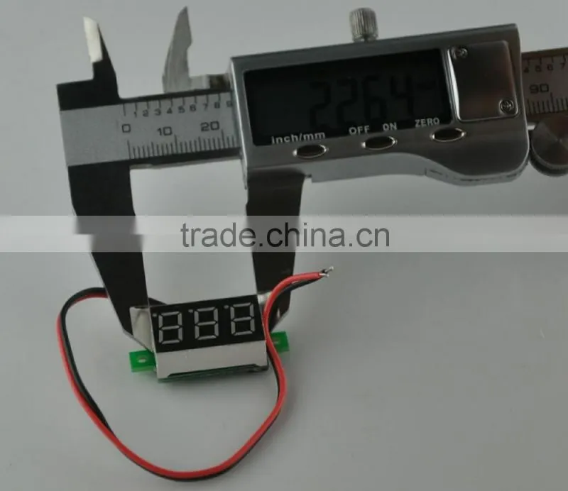 LED V20D DC 2.5-30V two wires Red/Blue/Green digital Voltmeter display module 0.36 "LED Voltage Meter
