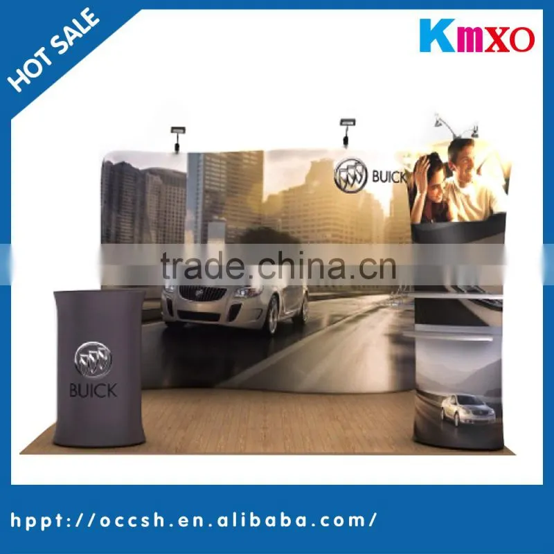 S shape tension fabric banner advertising display