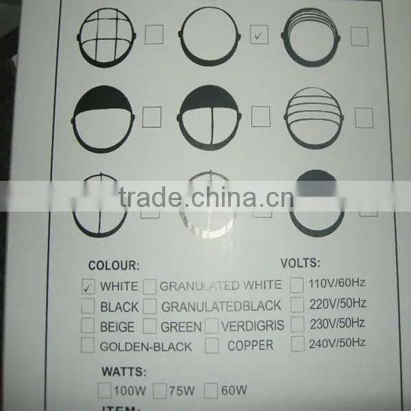 IP44 bulkhead aluminum lamp