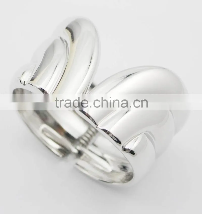2015 Fashion Jewelry Alloy Customized Bangle Silver Plated Bangle