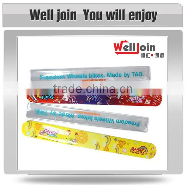 2015 non-toxic and recycling reflective slap band