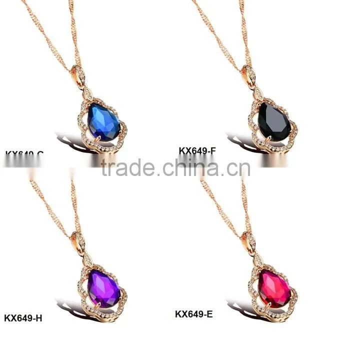 oem product fancy design pendant rhinestone necklace