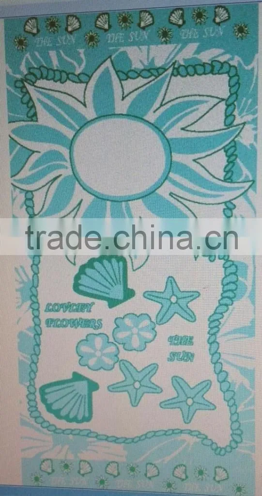 100% cotton sun Sea World Face Towel