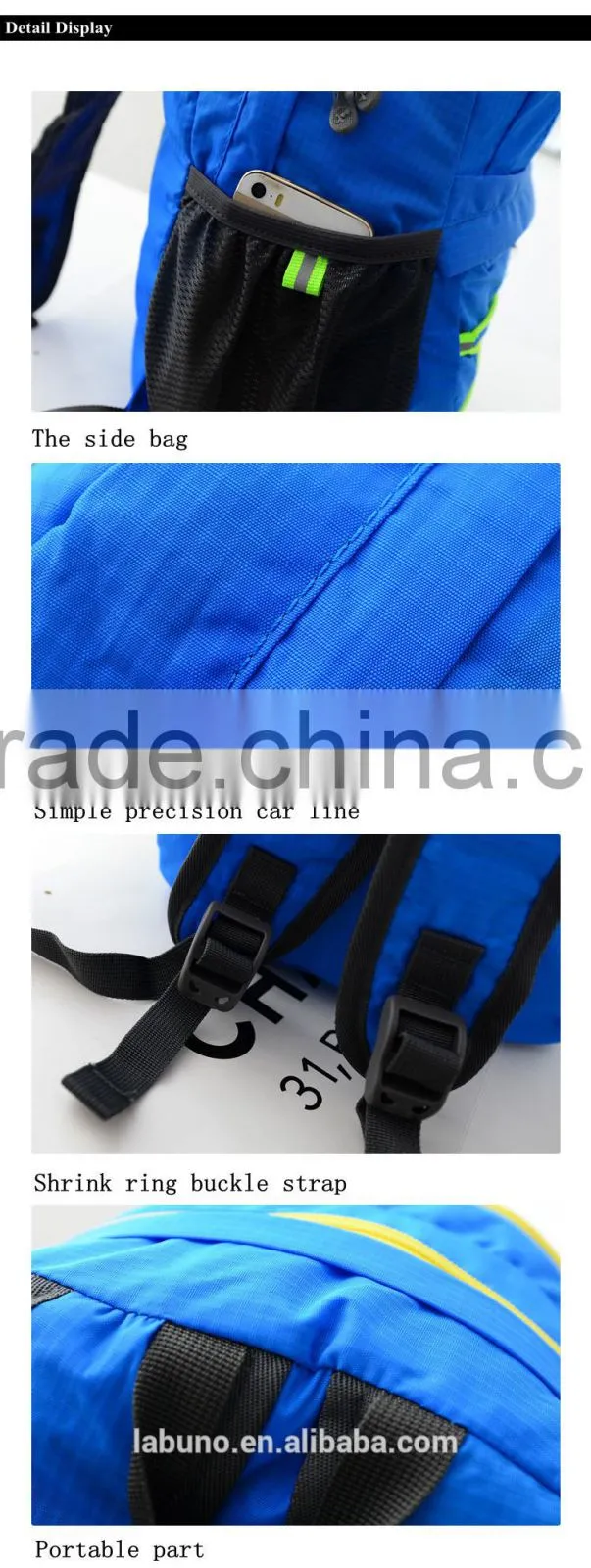 wholesale Fashion Leisure Folding backpack lightweight folding backpack
