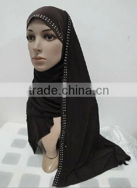 H066 latest muslim hijab with shawl