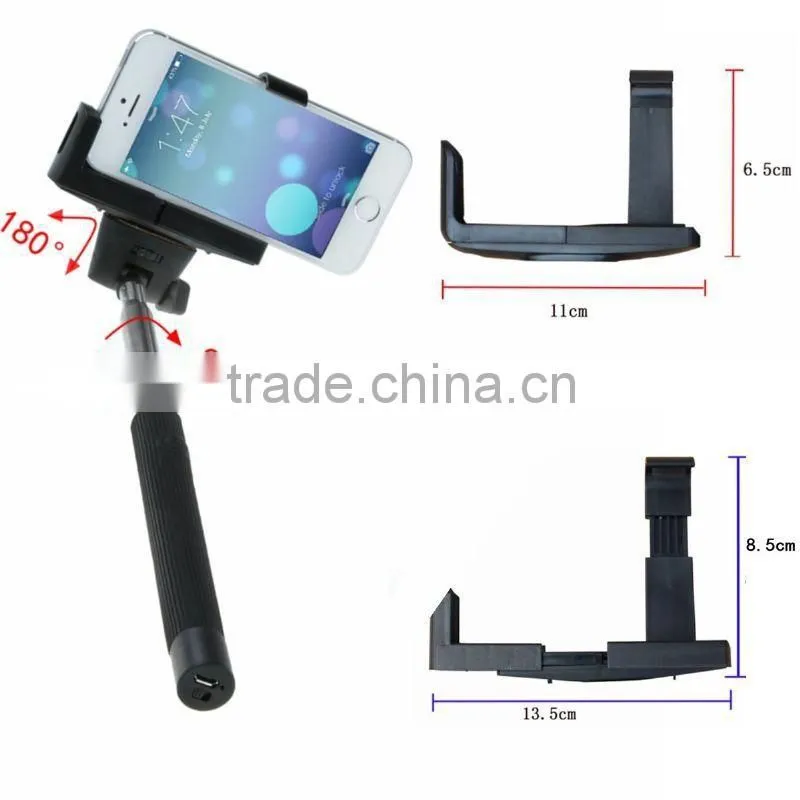 Bluetooth wireless monopod z07-6,Handheld selfie monopod for mobile phone,wireless mobile phone monopod with color box