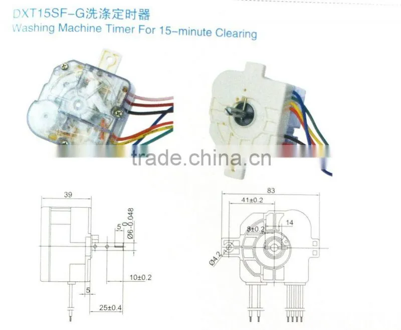 washing machine timer for 15 minute cleaning (DXT15-G three wires ) /Washing Machine Wash Timer