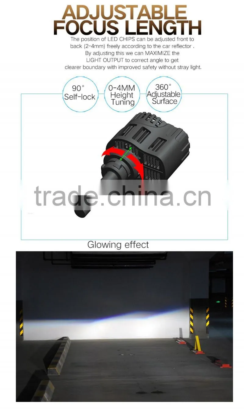 Super bright Mini size P6 Led car Headlight Bulbs 12v 6400LM H1 H3 H4 H7 H8 H11 H16 9006 9005 9007 9004 base available