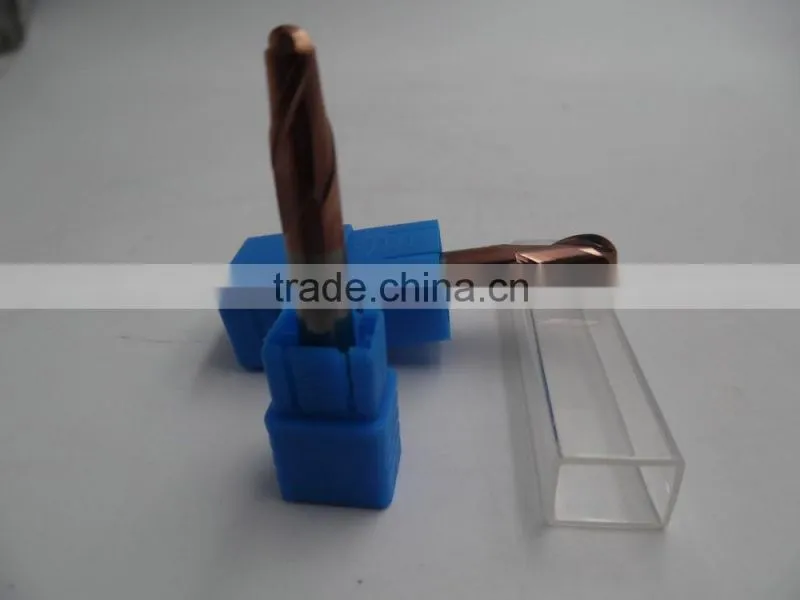 cheap china 6mm cutting dia 50mm HRC45 2 flutes carbide ball nose end mill
