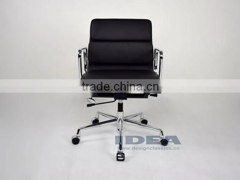 Replica Charles Low back desk chair- Black Color Genuine Leather