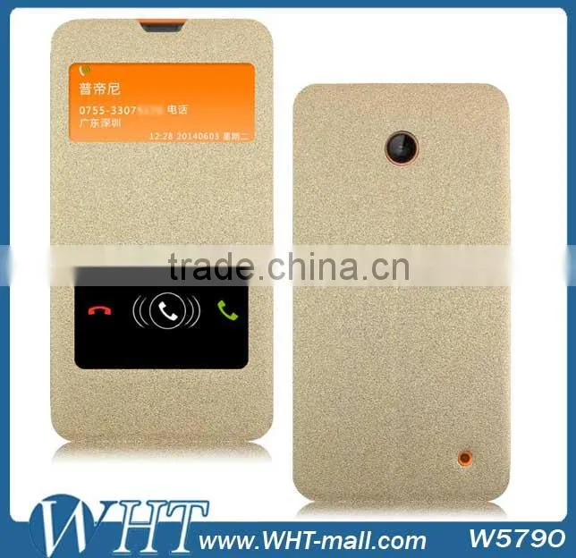 Luxury Flip Cover Case for Nokia Lumia 530, PU leather for Nokia Lumia 530 Case with Window