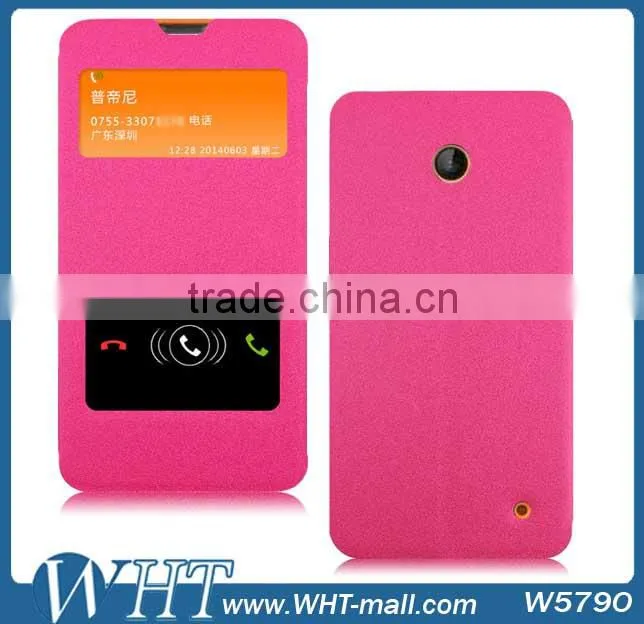 Luxury Flip Cover Case for Nokia Lumia 530, PU leather for Nokia Lumia 530 Case with Window