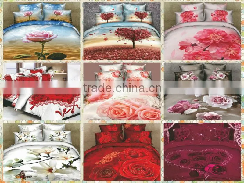 100% cotton 3D flower sheet set