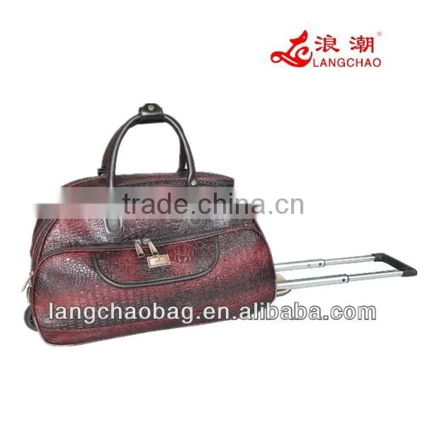 pu duffle bag with makeup bag