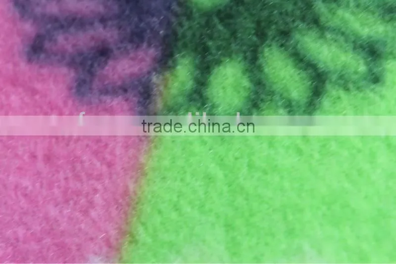 Printed polar fleece bedding set fabirc