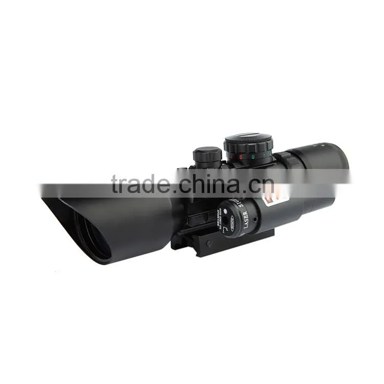 Funpowerland M9C 3-10X42E Mil-Dot hunting rifle scope+red laser /Tactical Optics Scopes/Riflescope