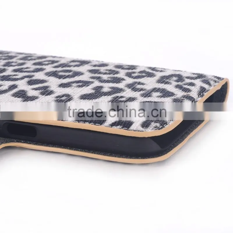 2015 the most fashionable mobile phone accessories, folio pattern PU leather grain flip style case for smart phone