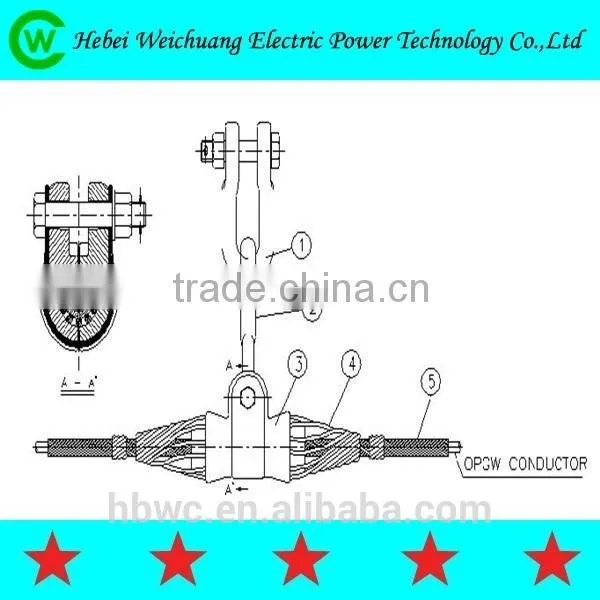 high quality preformed cable suspension clamp for electrical power line accessories