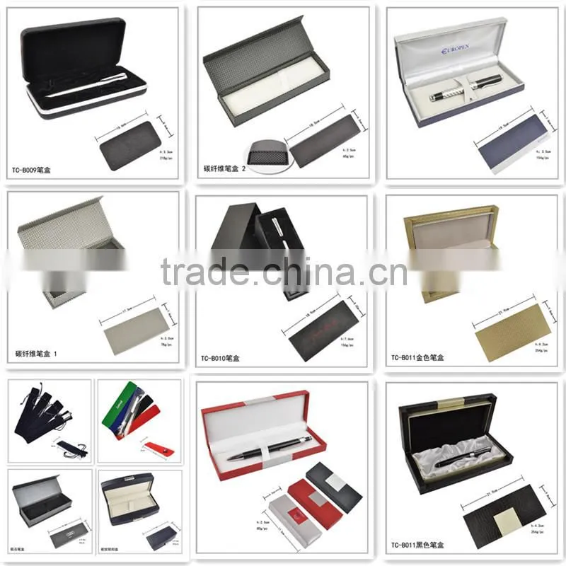 Heavy black laser engraved logo pen set box