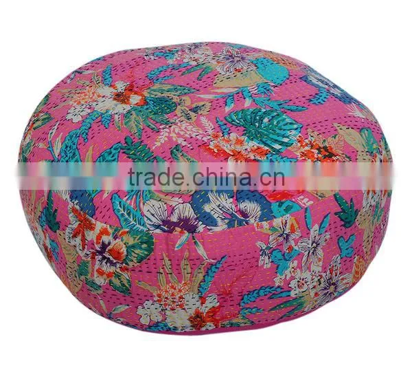 Buy Gorgeous Vintage Fabric Patch Work Ottoman Foot Stool Bean Bag Floor Pouf