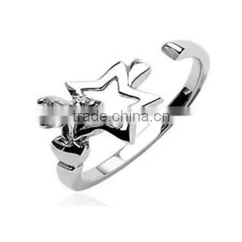 Foot Ring Wholesale!! retro style CZ diamond stretch silver wedding rings bands, diomond toe ring