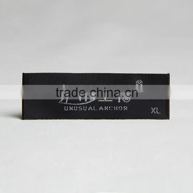 Customized black border weaving label for bamboo fiber clothing