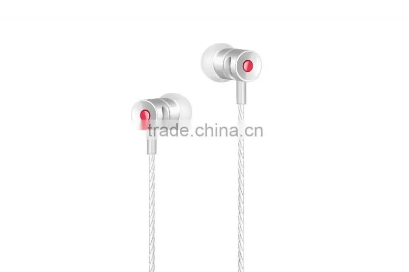 Mp3 player new products 2016 sport headphone earphone fashion wired super bass metal mobilephone earphone