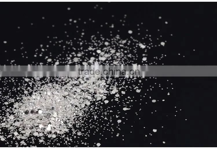 2016 Elegant sliver glitter powder Nail Art Decoration Wholesale glitter powder for crafts