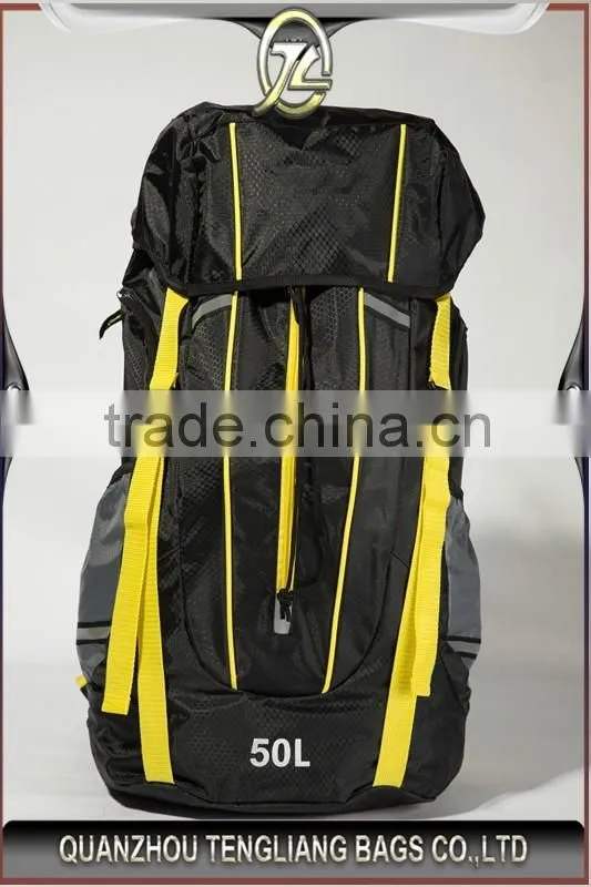 Black hiking mountain backpack for climbing