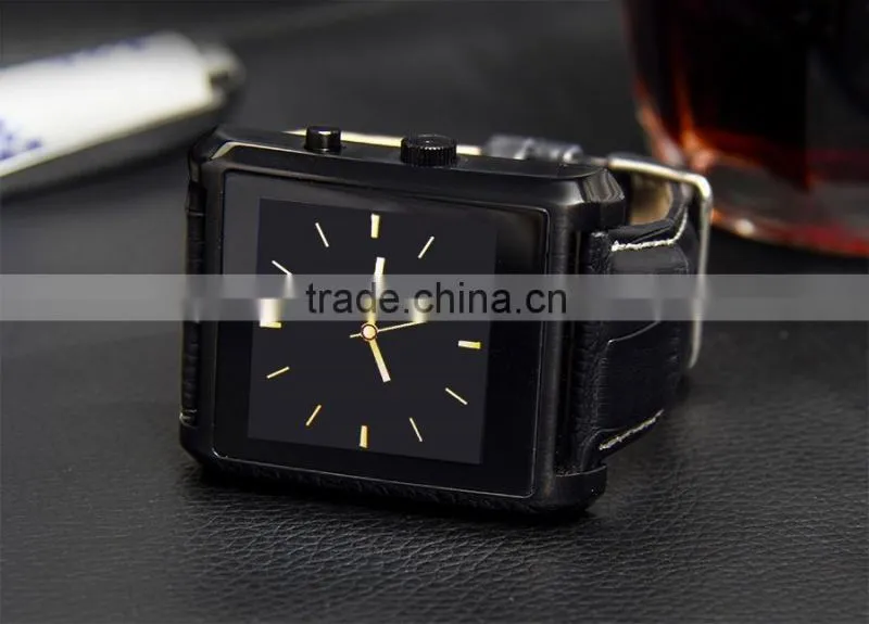 DM08 Smartwatch Luxury Leather IPS Business Wristwatch For Apple iPhone & Samsung Android Phone Luxury Bluetooth Smart Watch